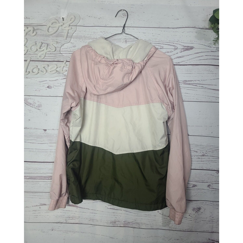 Columbia Pink Ivory Zip Up Lined Hoodie Windbreaker Jacket Womans Size Medium‎ - Picture 2 of 4
